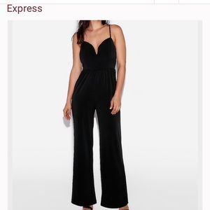 Express Pants & Jumpsuits Express Wide Leg V-Wire Jumpsuit